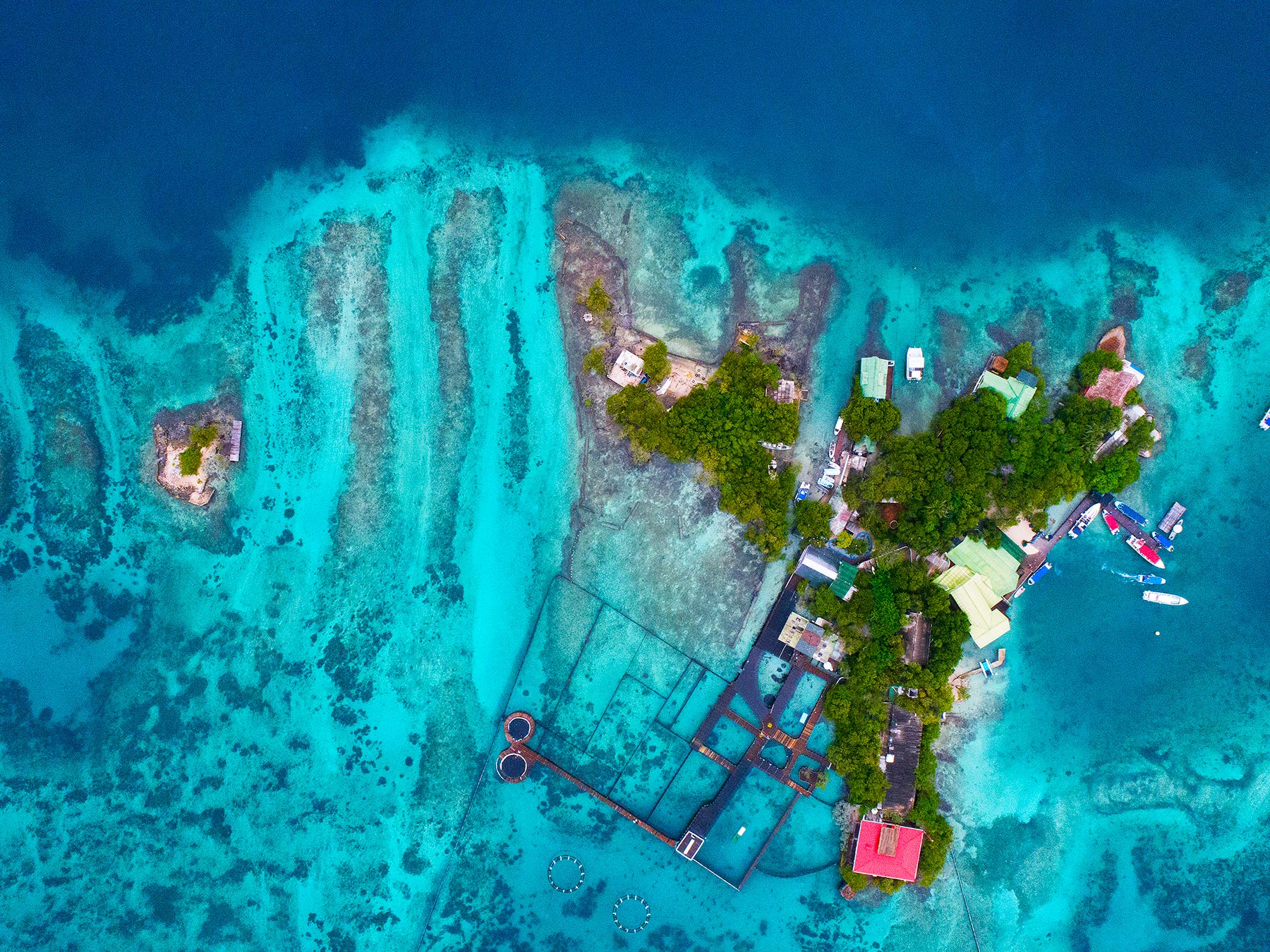 Islas del Rosario Cartagena desde el dron de Sky Zoom.