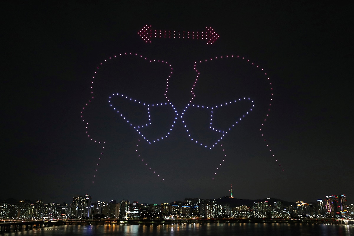 Alquiler de Drones en Bogota 300 drones en Seúl Covid 19 Coronavirus