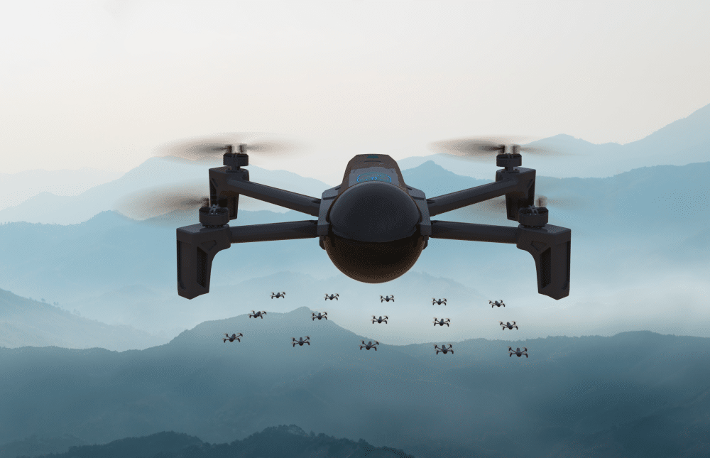 Alquiler de Drones en Bogota enjambre de drones ces 2021