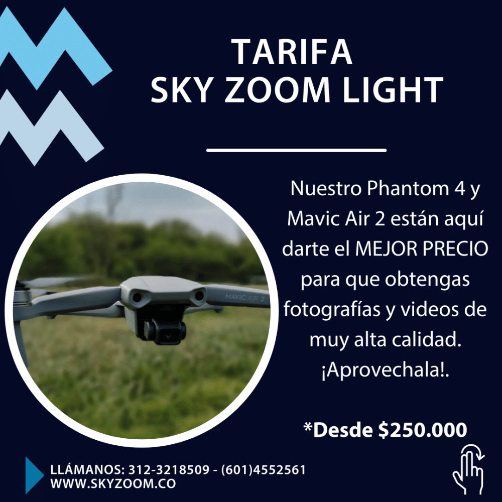 Servicio con dron Colombia tarifas colombia